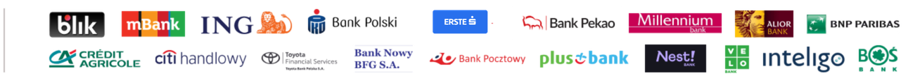 Metody Płatności: BLIK, Apple Pay, Google Pay, Visa, Mastercard
